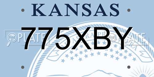 775XBY Kansas License Plate