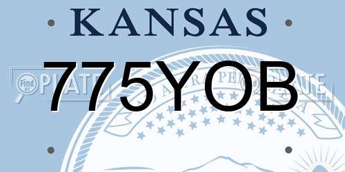 775YOB Kansas License Plate