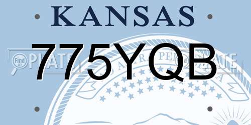 775YQB Kansas License Plate