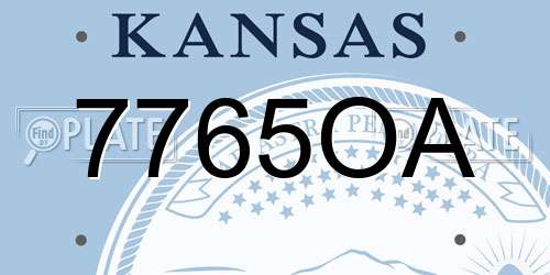 7765OA Kansas License Plate