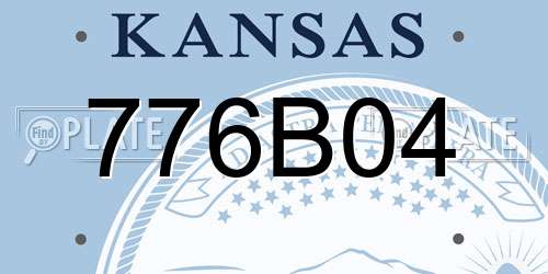 776B04 Kansas License Plate
