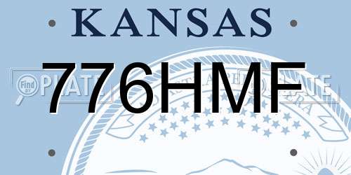776HMF Kansas License Plate