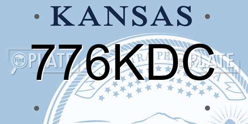776KDC Kansas License Plate