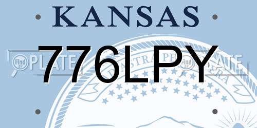 776LPY Kansas License Plate