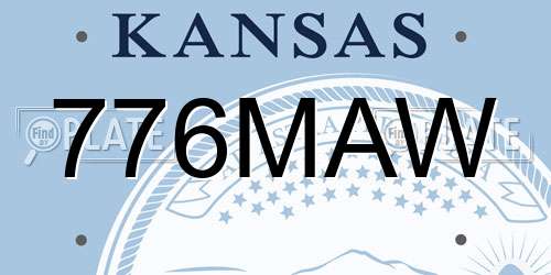 776MAW Kansas License Plate