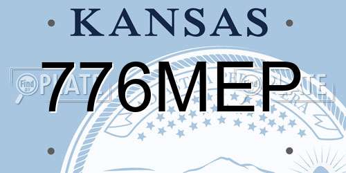 776MEP Kansas License Plate
