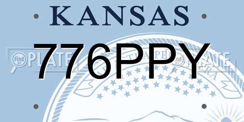 776PPY Kansas License Plate