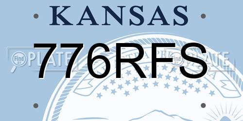 776RFS Kansas License Plate
