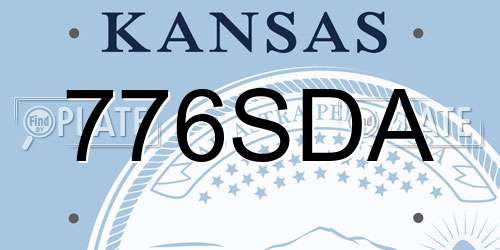 776SDA Kansas License Plate