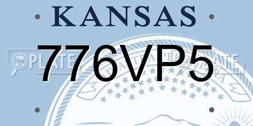 776VP5 Kansas License Plate
