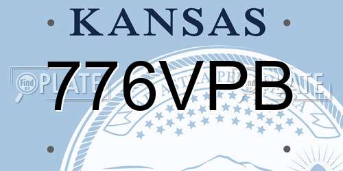 776VPB Kansas License Plate