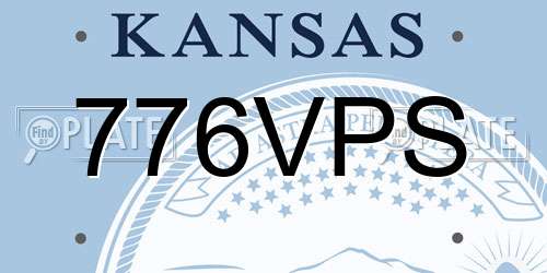 776VPS Kansas License Plate