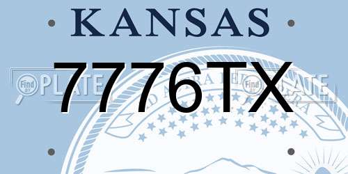 7776TX Kansas License Plate