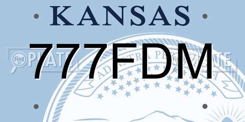 777FDM Kansas License Plate