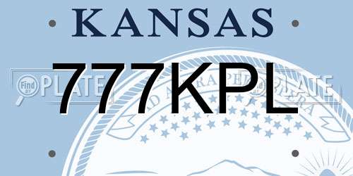 777KPL Kansas License Plate