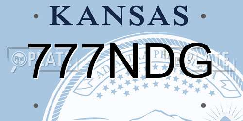 777NDG Kansas License Plate
