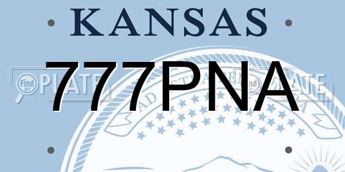 777PNA Kansas License Plate
