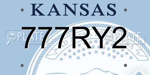 777RY2 Kansas License Plate