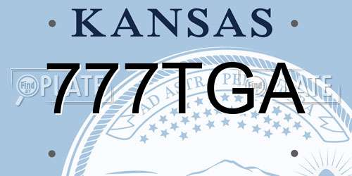 777TGA Kansas License Plate