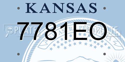 7781EO Kansas License Plate