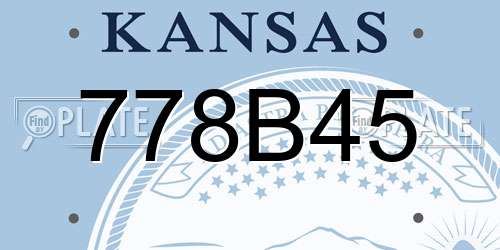 778B45 Kansas License Plate