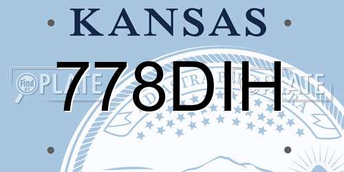 778DIH Kansas License Plate