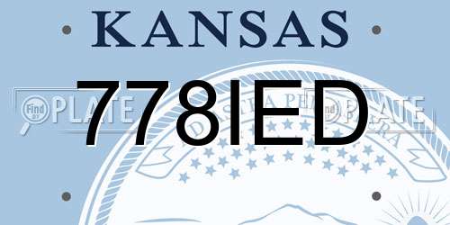 778IED Kansas License Plate