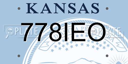 778IEO Kansas License Plate