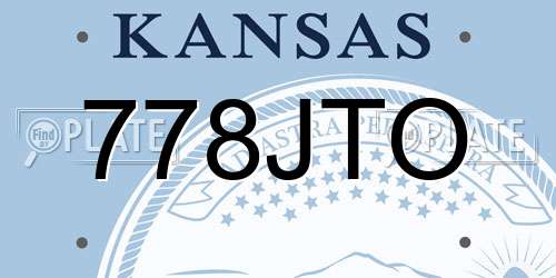778JTO Kansas License Plate