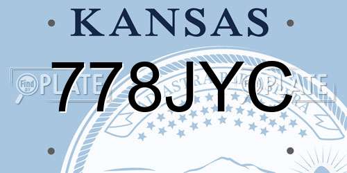 778JYC Kansas License Plate