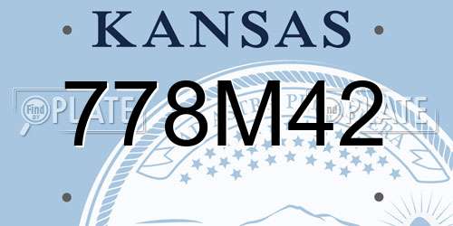 778M42 Kansas License Plate