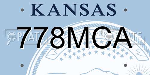 778MCA Kansas License Plate