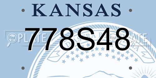 778S48 Kansas License Plate