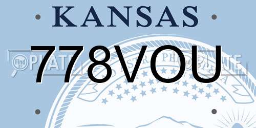 778VOU Kansas License Plate