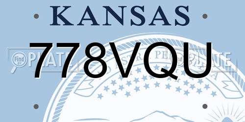 778VQU Kansas License Plate