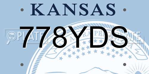 778YDS Kansas License Plate