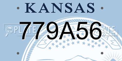 779A56 Kansas License Plate