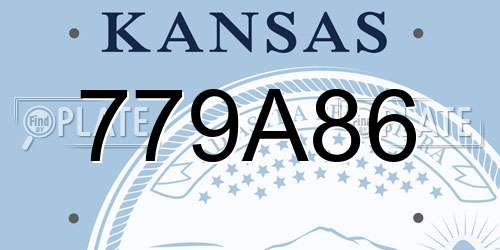 779A86 Kansas License Plate