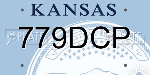 779DCP Kansas License Plate
