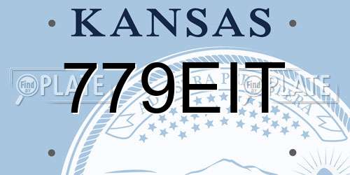 779EIT Kansas License Plate