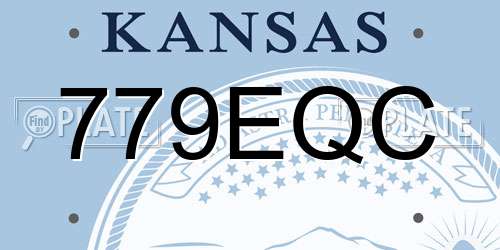 779EQC Kansas License Plate