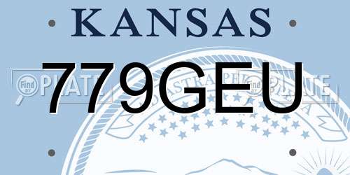 779GEU Kansas License Plate