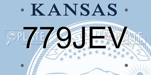 779JEV Kansas License Plate