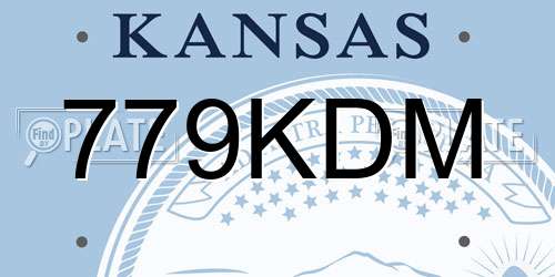 779KDM Kansas License Plate