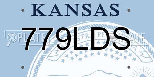 779LDS Kansas License Plate