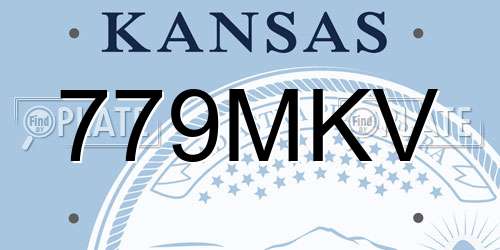 779MKV Kansas License Plate