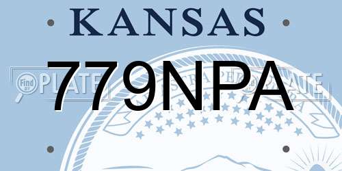 779NPA Kansas License Plate