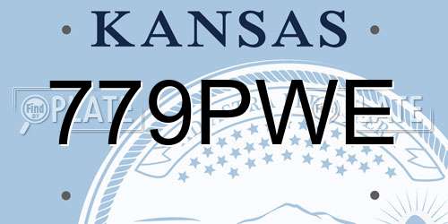 779PWE Kansas License Plate