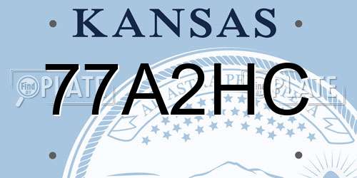 77A2HC Kansas License Plate