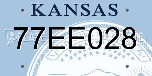 77EE028 Kansas License Plate